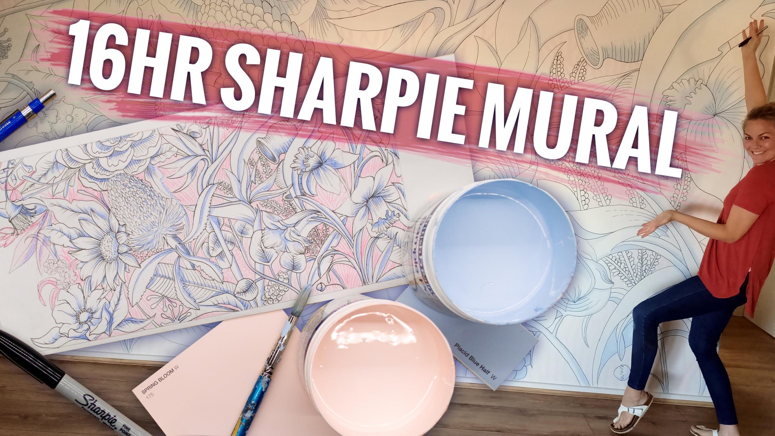 16 Hour Sharpie Mural | InkTober Day 14 | Overgrown – Torryn Marie